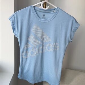 Adidas Women's Sky Blue Graphic Tee
